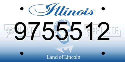 9755512 Illinois License Plate