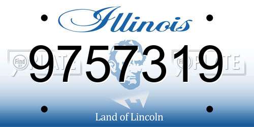 9757319 Illinois License Plate
