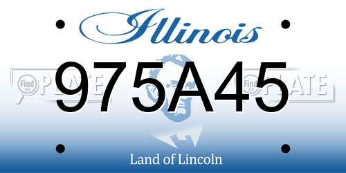 975A45 Illinois License Plate