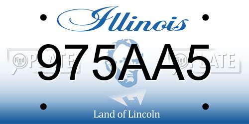 975AA5 Illinois License Plate