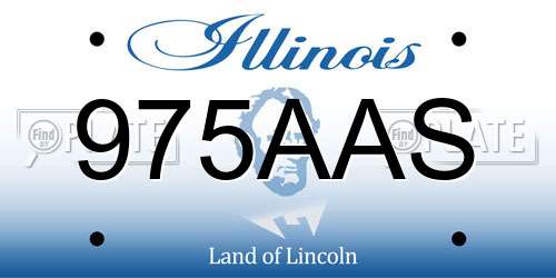 975AAS Illinois License Plate
