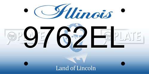 9762EL Illinois License Plate