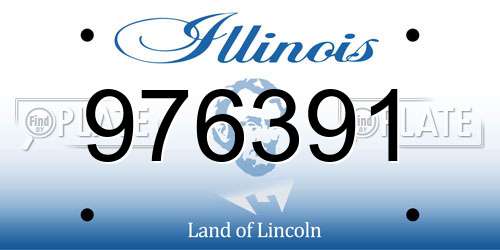 976391 Illinois License Plate