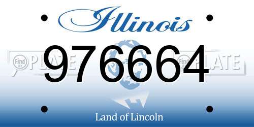 976664 Illinois License Plate