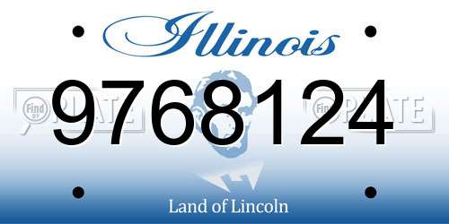 9768124 Illinois License Plate