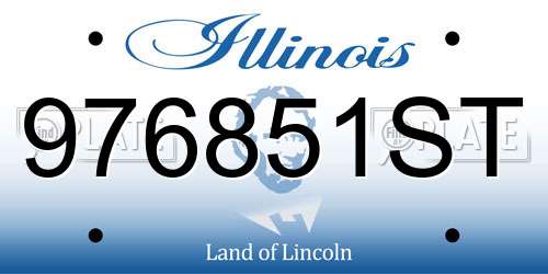 976851ST Illinois License Plate