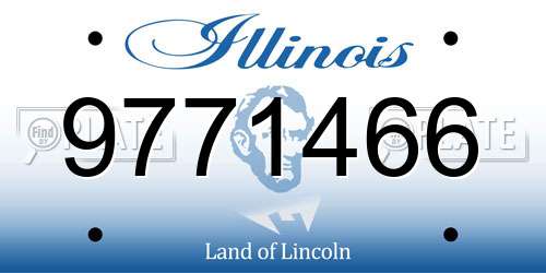 9771466 Illinois License Plate