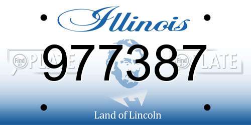 977387 Illinois License Plate