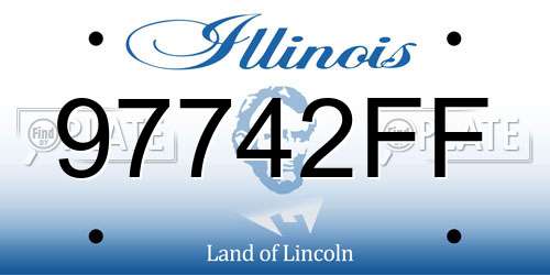 97742FF Illinois License Plate