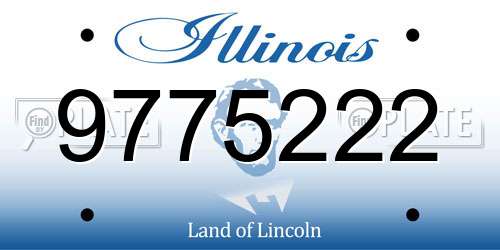 9775222 Illinois License Plate