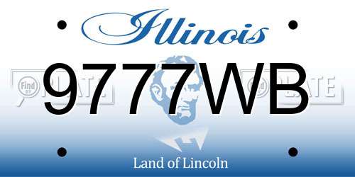 9777WB Illinois License Plate