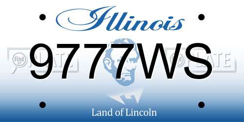9777WS Illinois License Plate