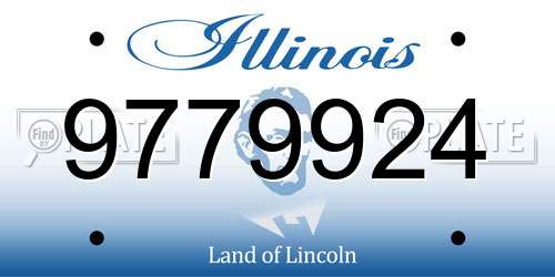 9779924 Illinois License Plate