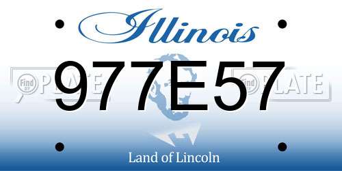 977E57 Illinois License Plate