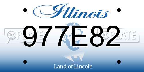 977E82 Illinois License Plate