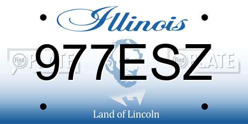 977ESZ Illinois License Plate