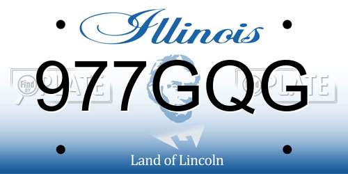 977GQG Illinois License Plate