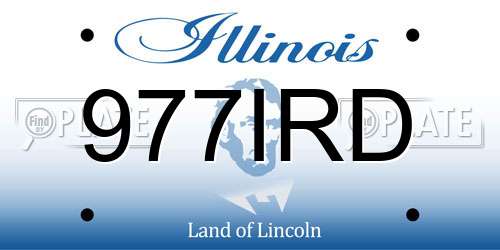 977IRD Illinois License Plate