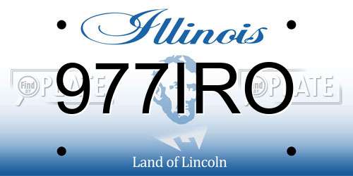 977IRO Illinois License Plate