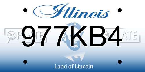 977KB4 Illinois License Plate