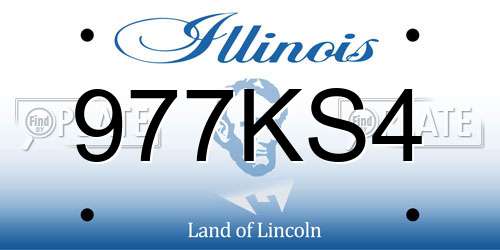 977KS4 Illinois License Plate