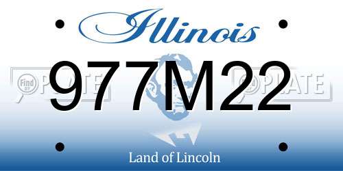 977M22 Illinois License Plate