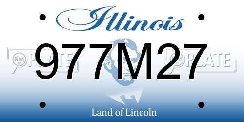 977M27 Illinois License Plate