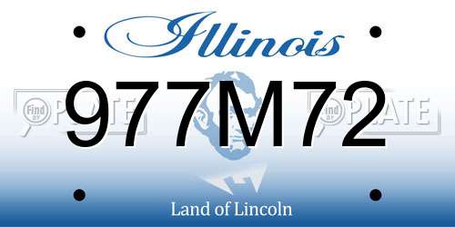 977M72 Illinois License Plate