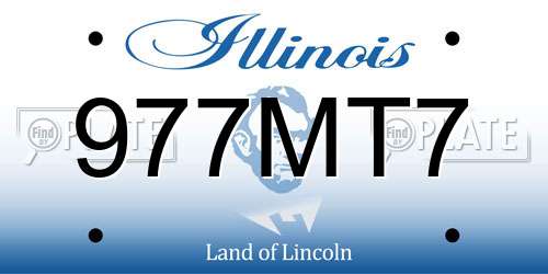 977MT7 Illinois License Plate