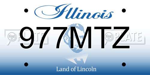 977MTZ Illinois License Plate