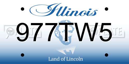 977TW5 Illinois License Plate
