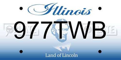 977TWB Illinois License Plate