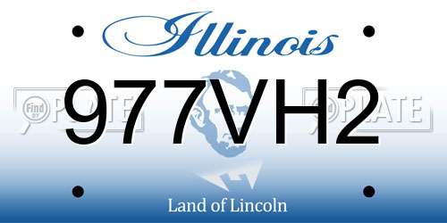 977VH2 Illinois License Plate