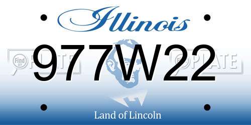 977W22 Illinois License Plate