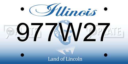 977W27 Illinois License Plate