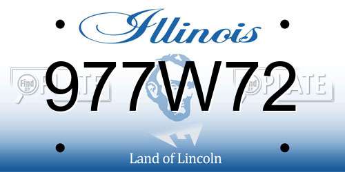 977W72 Illinois License Plate