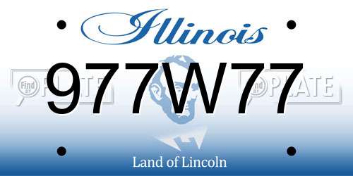 977W77 Illinois License Plate