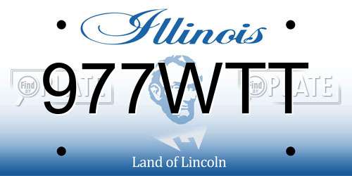 977WTT Illinois License Plate