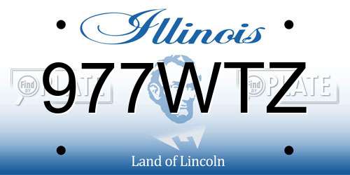 977WTZ Illinois License Plate