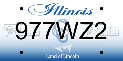 977WZ2 Illinois License Plate