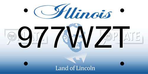 977WZT Illinois License Plate
