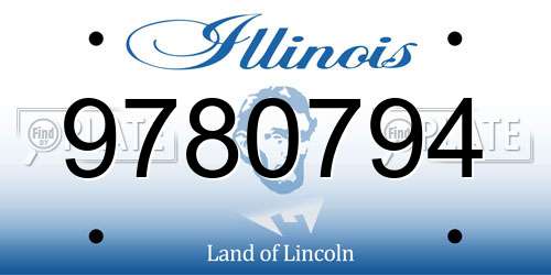 9780794 Illinois License Plate