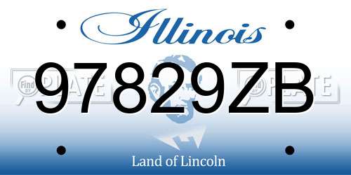 97829ZB Illinois License Plate