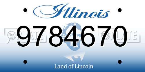 9784670 Illinois License Plate