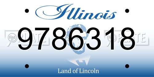 9786318 Illinois License Plate