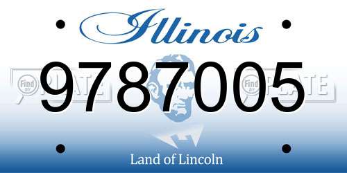9787005 Illinois License Plate