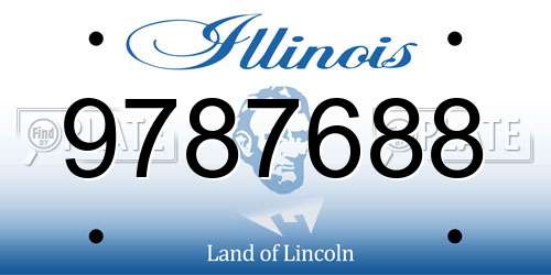 9787688 Illinois License Plate