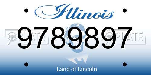 9789897 Illinois License Plate