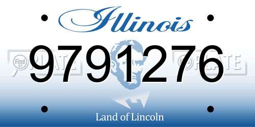 9791276 Illinois License Plate