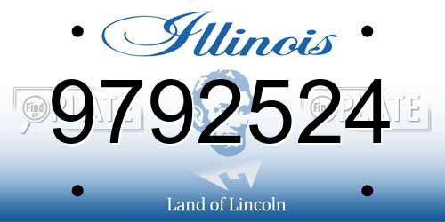 9792524 Illinois License Plate